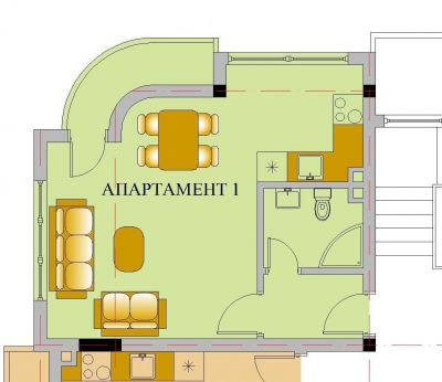 Квартира Несебр, Болгария, 43 м2 - фото 1