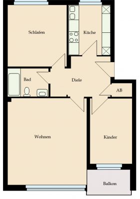 Квартира в Гамбурге, Германия, 79 м² - фото 2