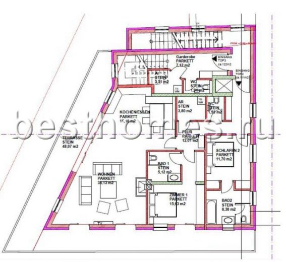 Квартира Санкт-Йоханн, Австрия, 111 м² - фото 6