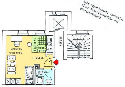 Квартира в Нюрнберге, Германия, 24 м² - фото 5