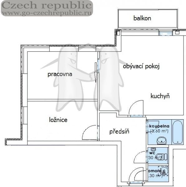 Квартира в Праге-Восток, Чехия, 67 м2 - фото 1