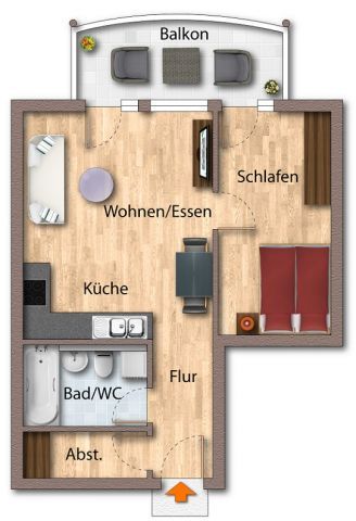 Квартира в Лейпциге, Германия, 41 м2 - фото 1