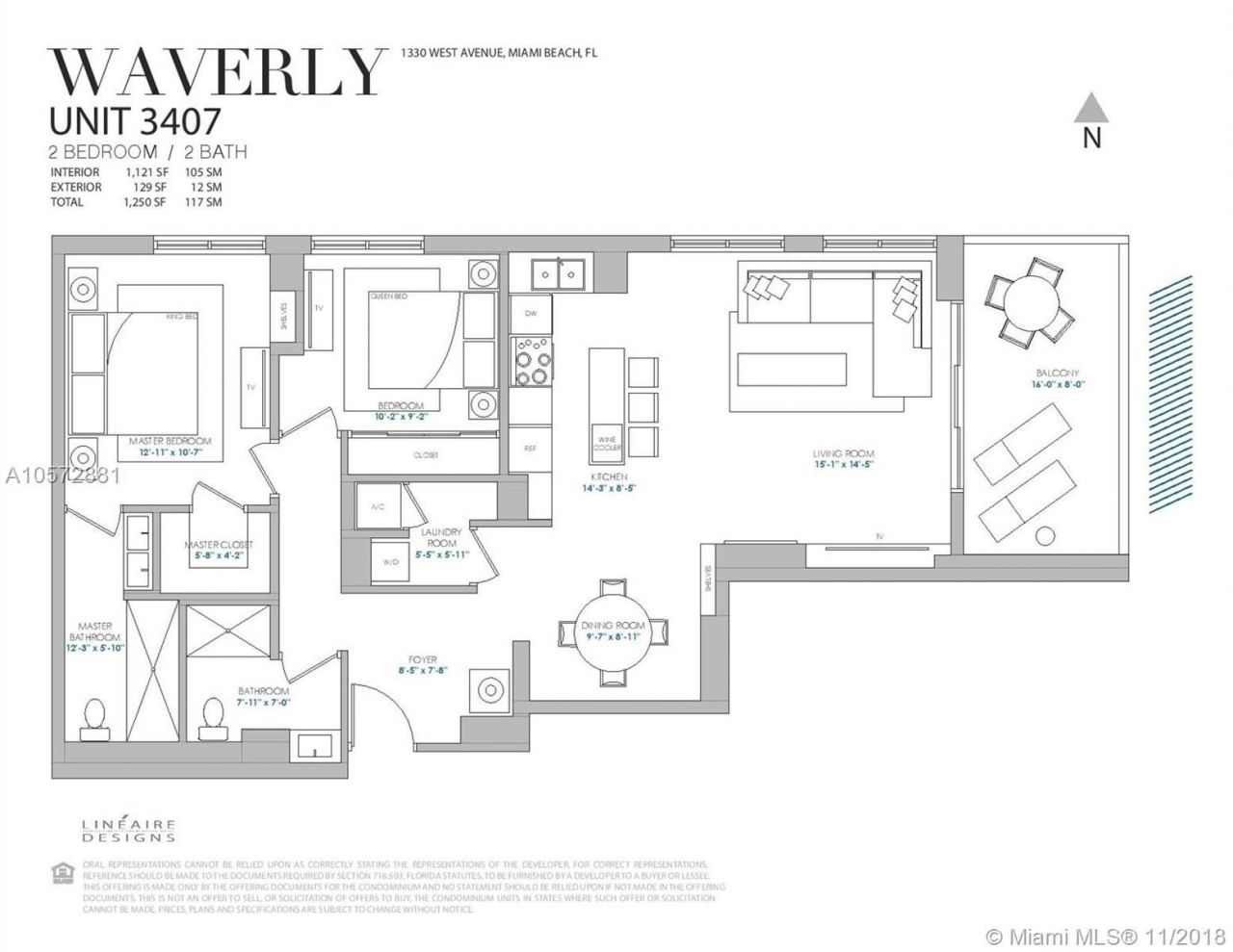 Апартаменты в Майами, США, 112 м² - фото 11