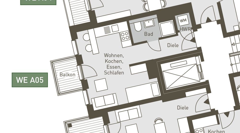 Апартаменты в Берлине, Германия, 28.11 м2 - фото 1