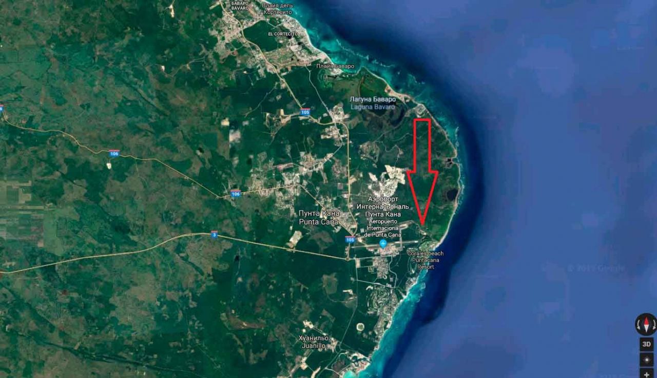Земля в Пунта-Кана, Доминиканская Республика, 88 635 м2 - фото 1