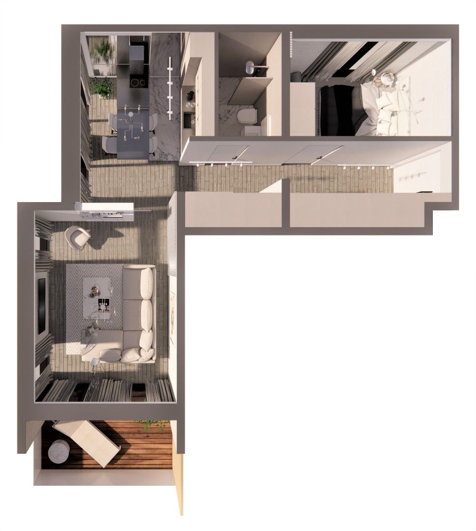 Квартира в Будве, Черногория, 60 м² - фото 8