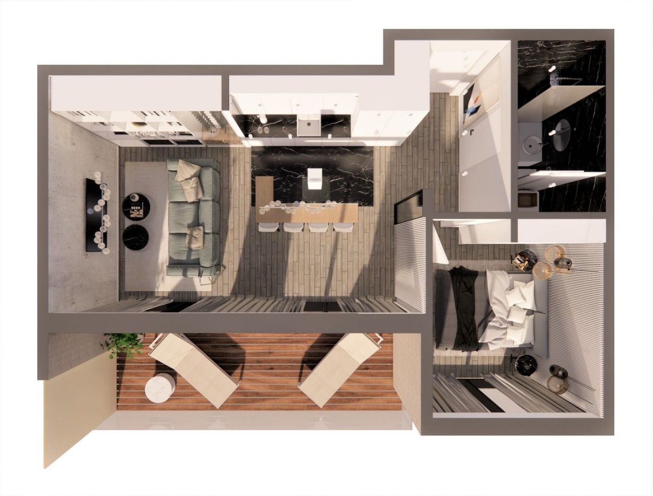 Квартира в Будве, Черногория, 60 м² - фото 9