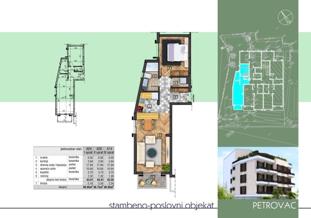 Квартира в Петроваце, Черногория, 41 м² - фото 7