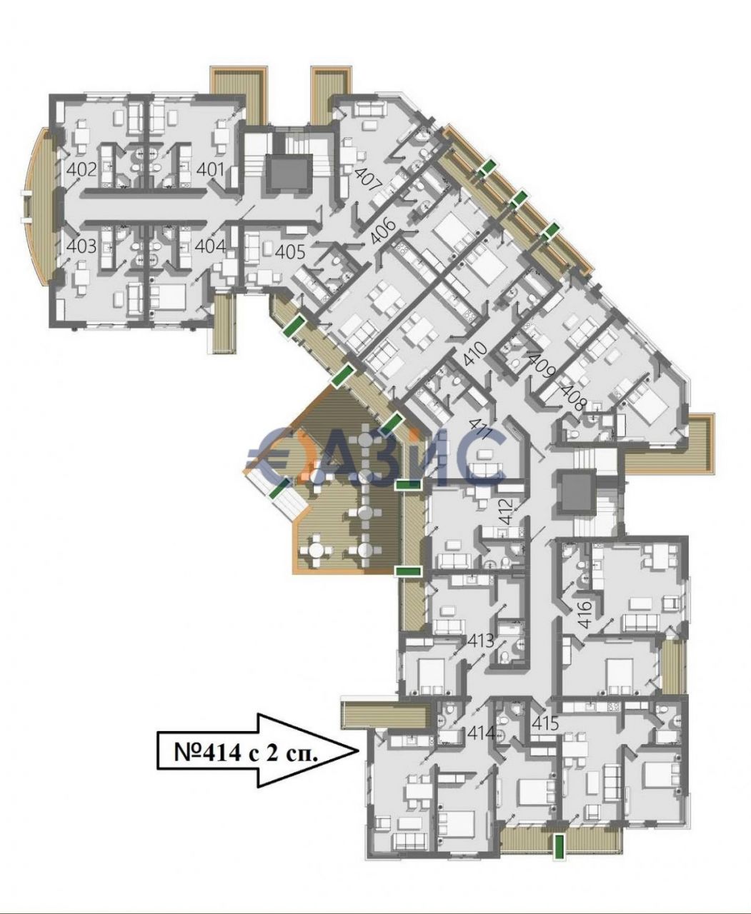Апартаменты на Солнечном берегу, Болгария, 101.1 м² - фото 1