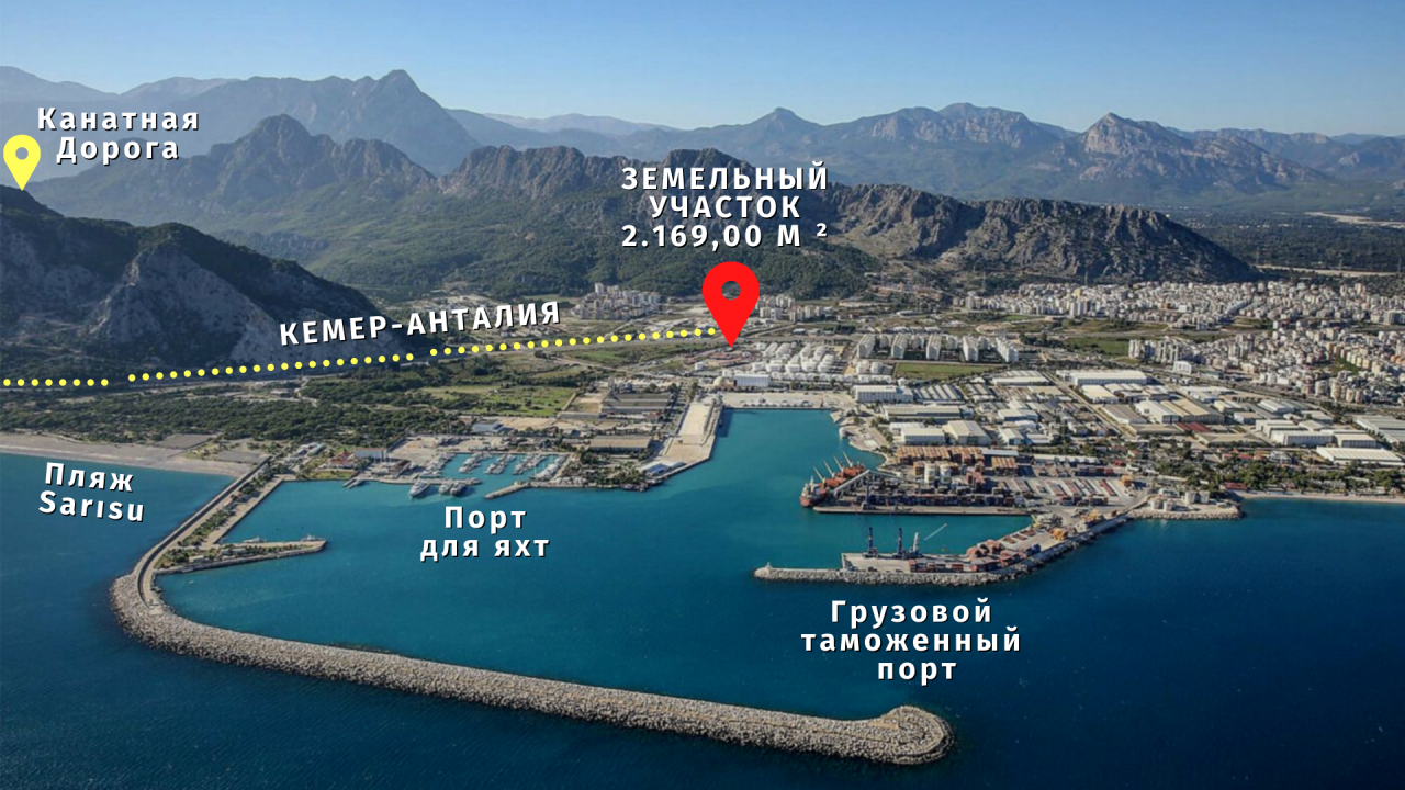 Земля в Анталии, Турция, 2 170 м² - фото 7