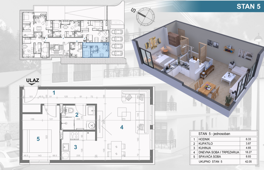 Квартира в Аранджеловаце, Сербия, 42 м² - фото 1