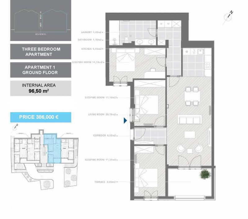 Квартира в Тивате, Черногория, 63 м² - фото 3