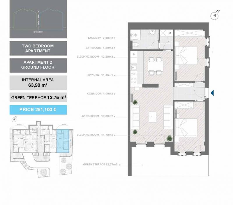 Квартира в Тивате, Черногория, 63 м² - фото 4
