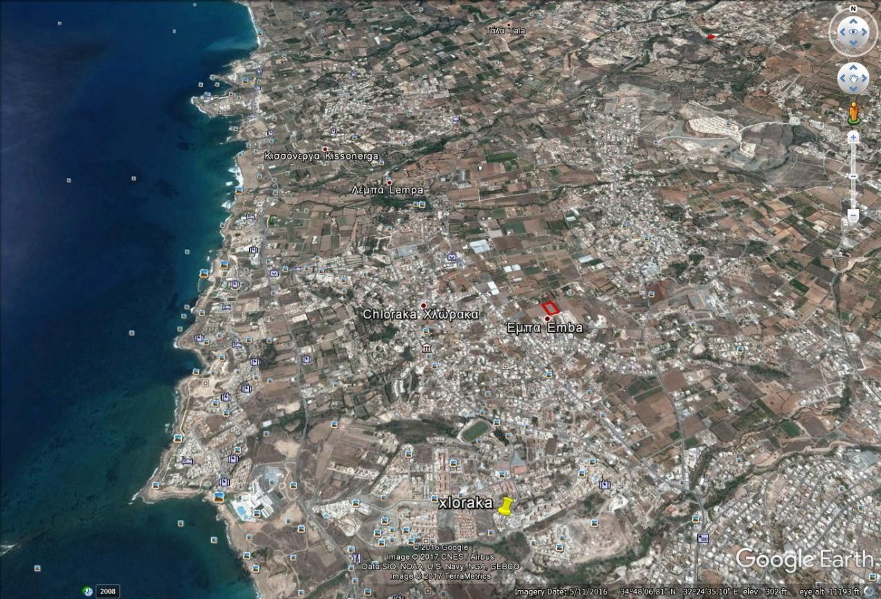 Земля в Пафосе, Кипр, 9 341 м2 - фото 1