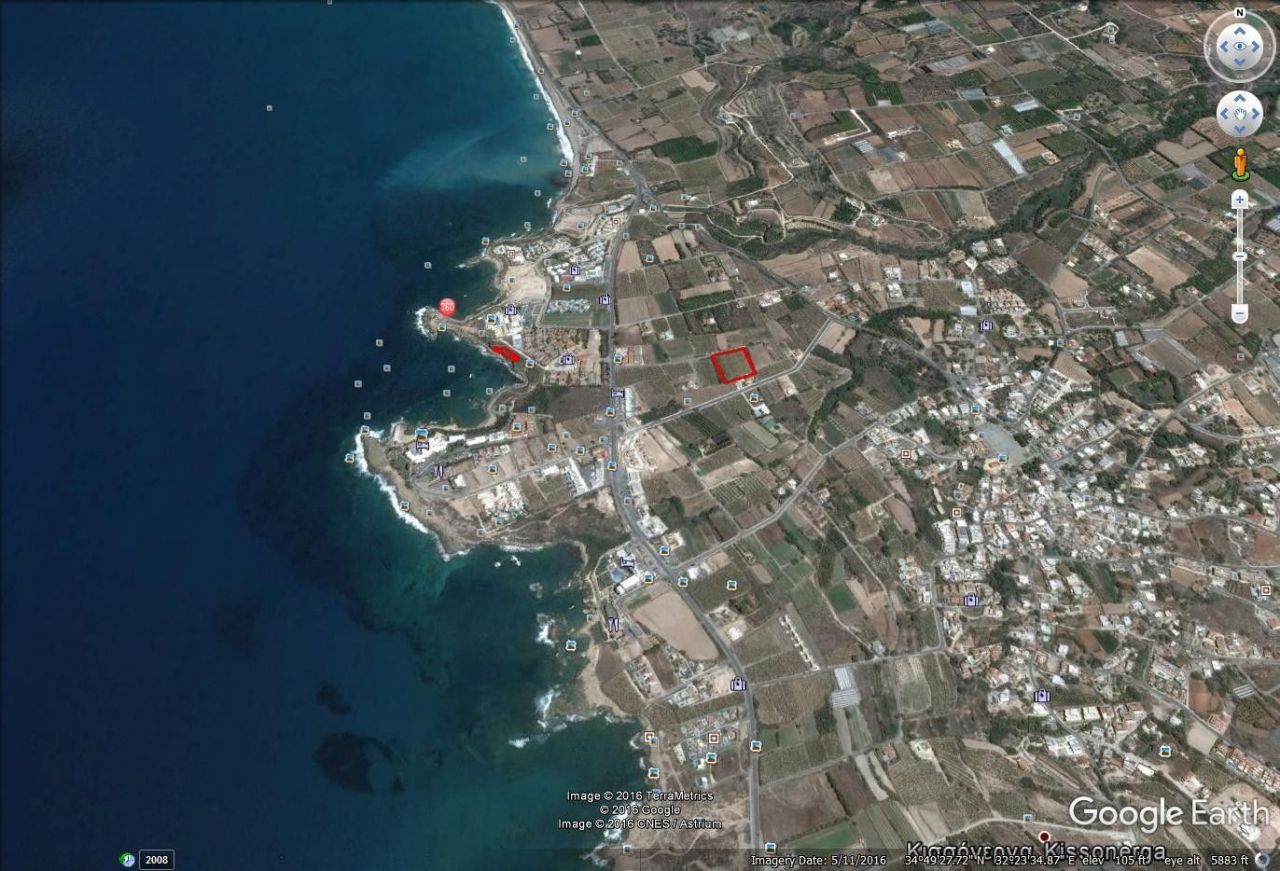 Земля в Пафосе, Кипр, 5 909 м2 - фото 1