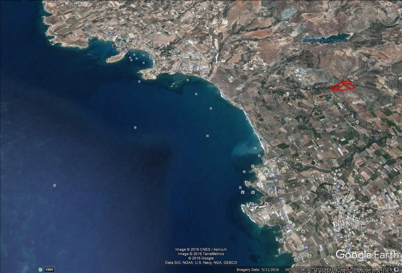 Земля в Пафосе, Кипр, 54 517 м2 - фото 1