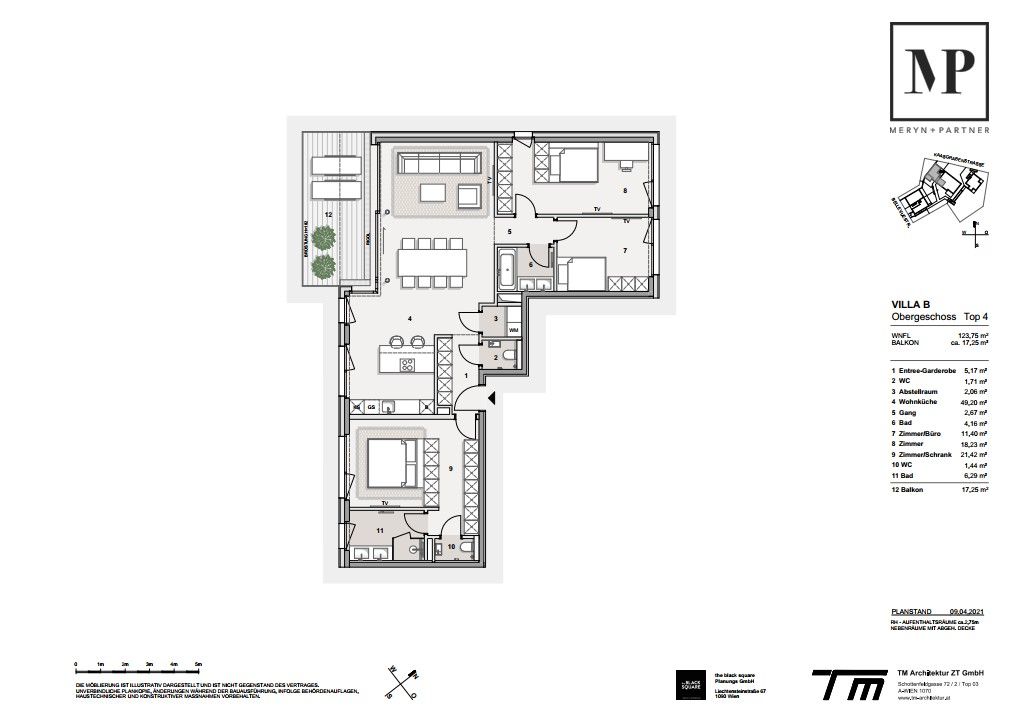 Апартаменты в Вене, Австрия, 123.75 м² - фото 13