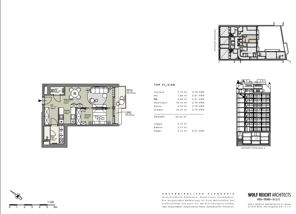 Апартаменты в Вене, Австрия, 49 м² - фото 9