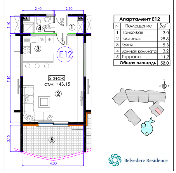 Коммерческая недвижимость в Бечичи, Черногория, 51 м² - фото 16