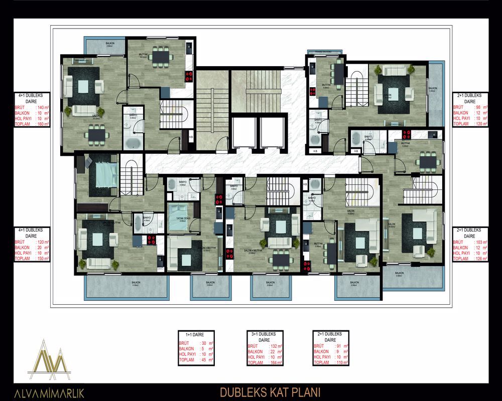 Апартаменты в Алании, Турция, 55 м² - фото 5