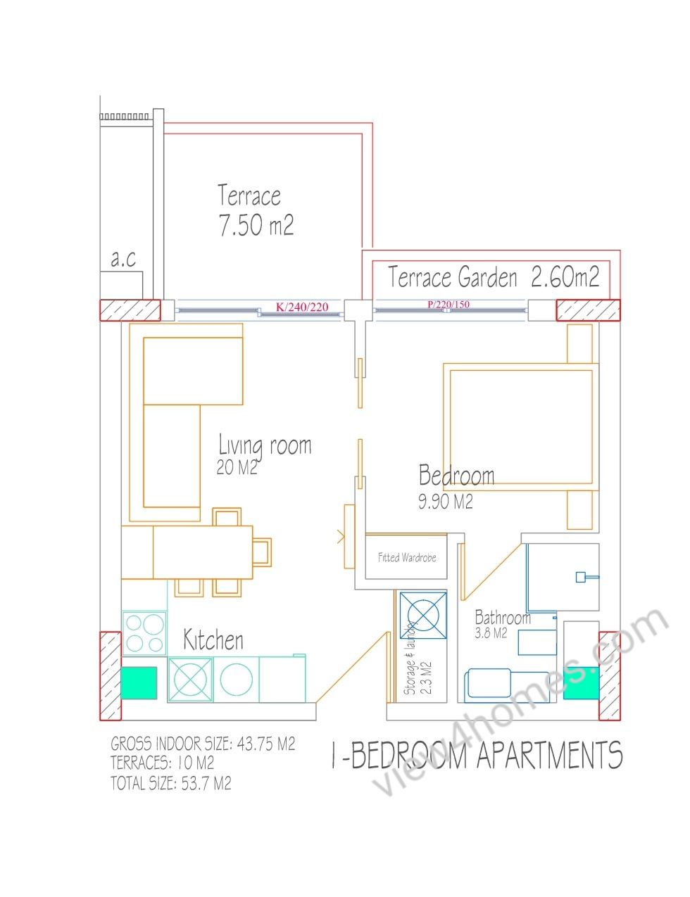 Квартира в Сиде, Турция, 55 м² - фото 15
