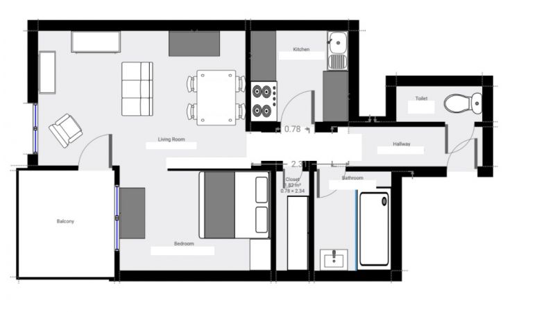 Квартира в Будапеште, Венгрия, 40 м² - фото 2