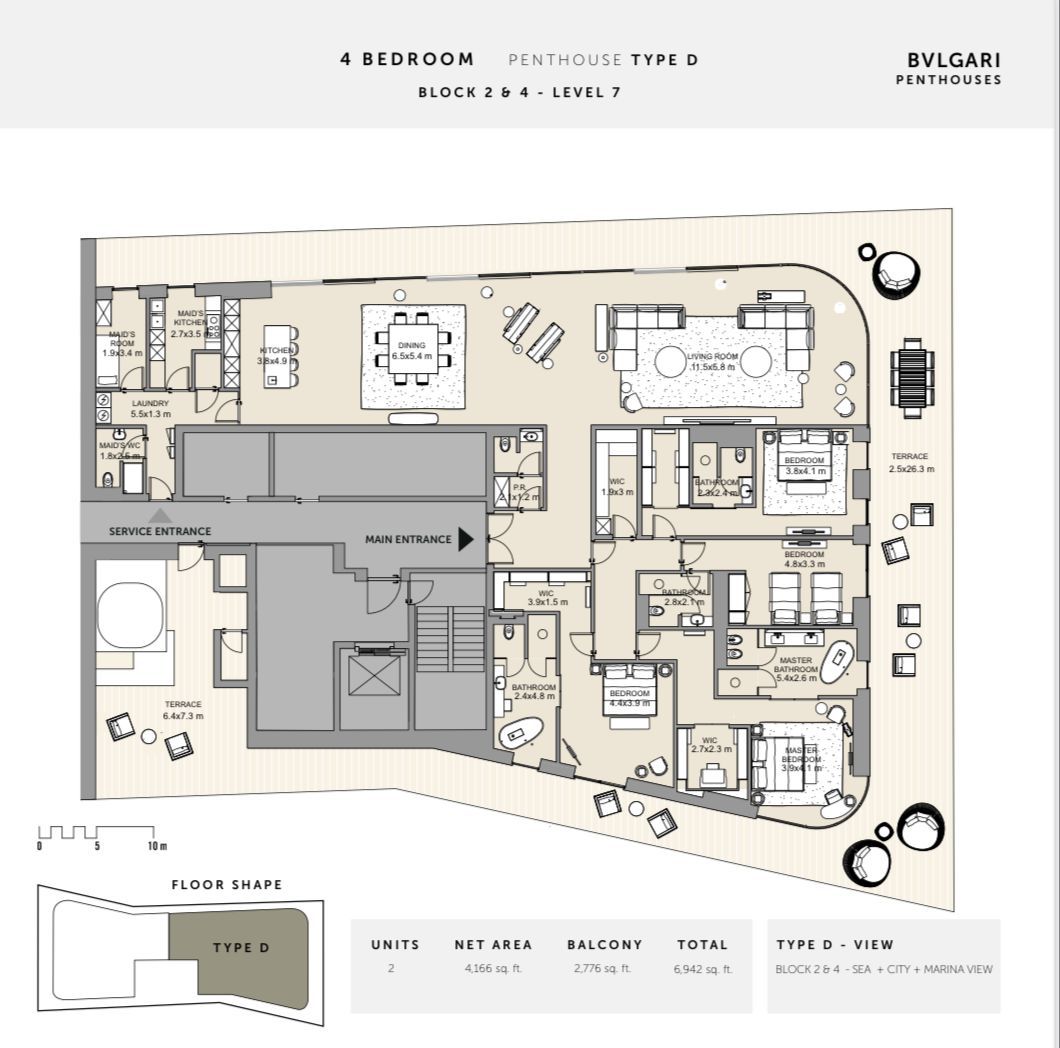 Пентхаус в Дубае, ОАЭ, 644 м² - фото 3