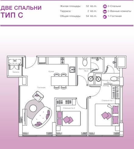 Квартира на острове Пхукет, Таиланд, 35 м² - фото 5