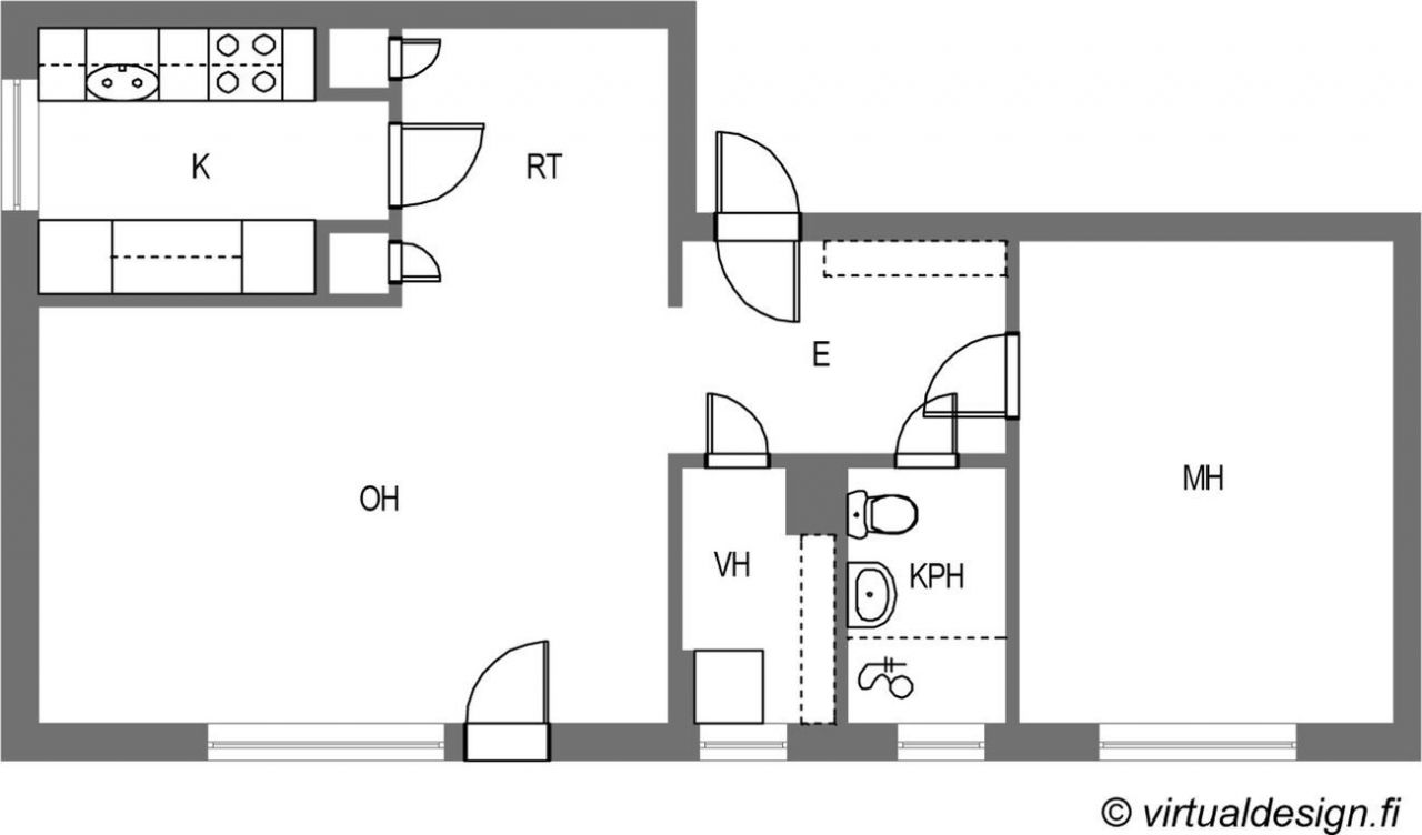 Квартира в Варкаусе, Финляндия, 50.5 м² - фото 2