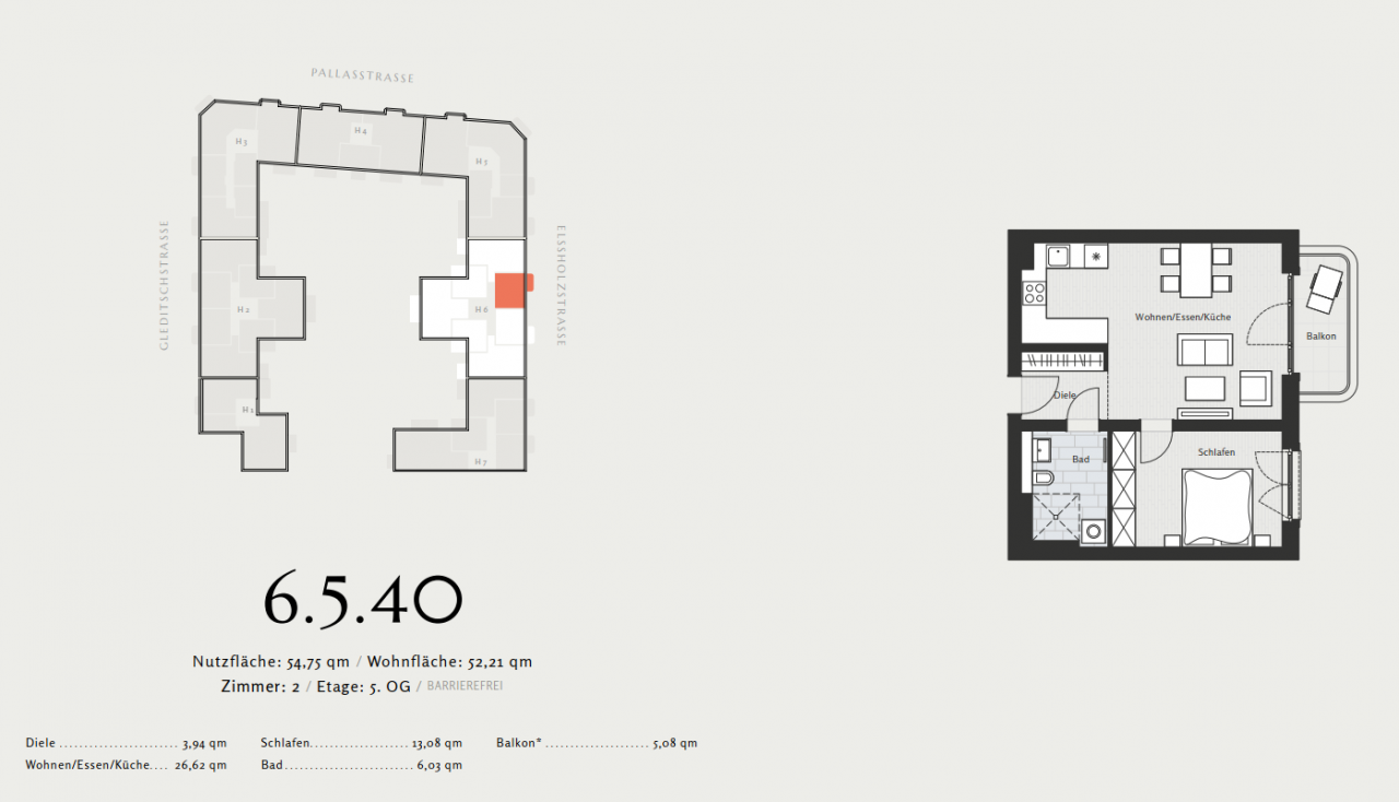 Квартира в Берлине, Германия, 52.82 м² - фото 17
