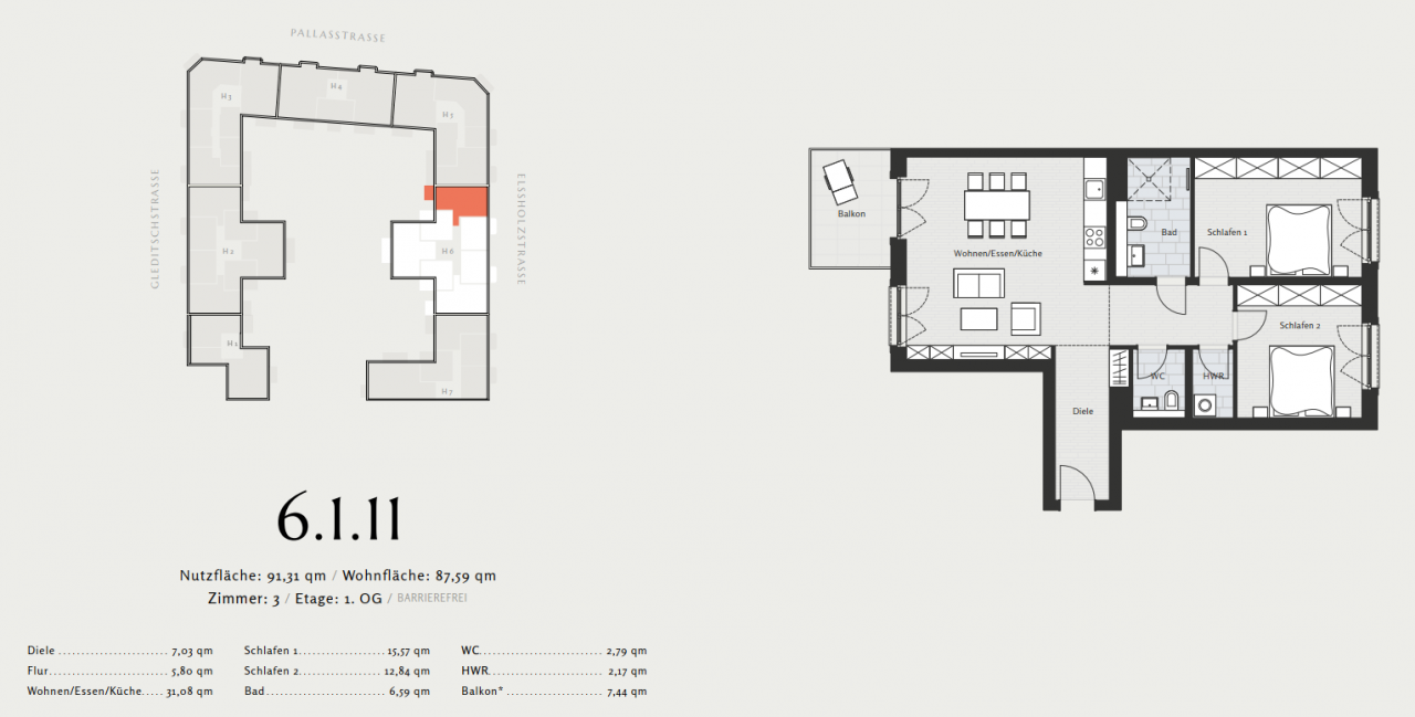 Квартира в Берлине, Германия, 86.97 м² - фото 18