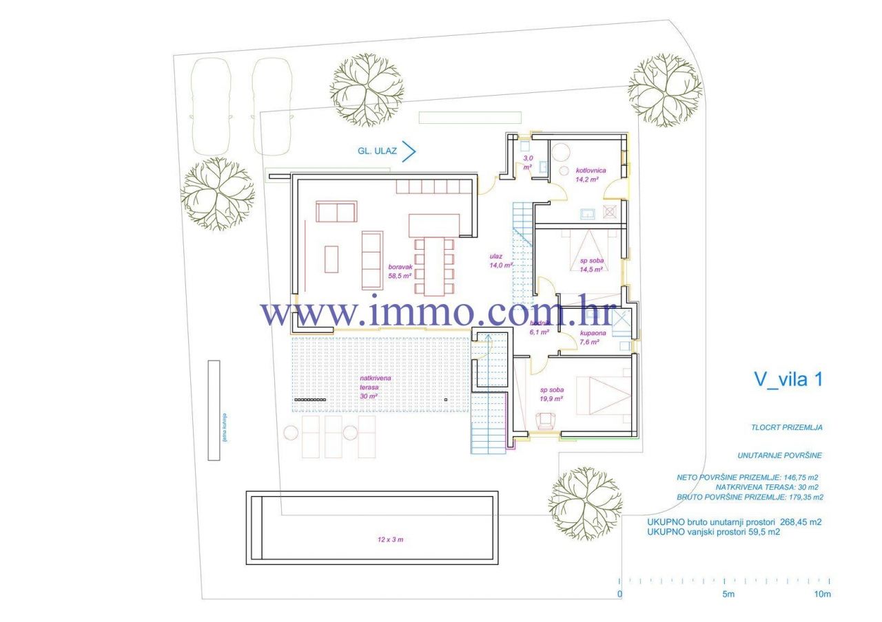 Вилла в Водняне, Хорватия, 240 м² - фото 6