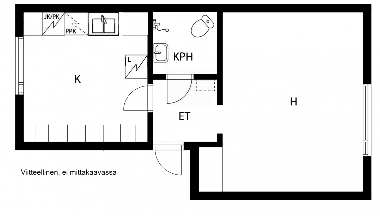 Квартира в Пори, Финляндия, 36 м² - фото 2