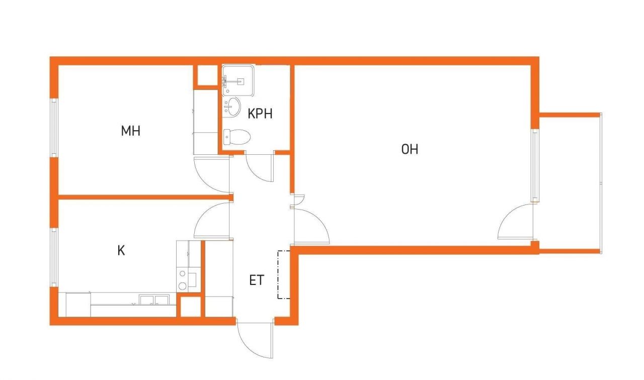 Квартира в Ямся, Финляндия, 58 м² - фото 2