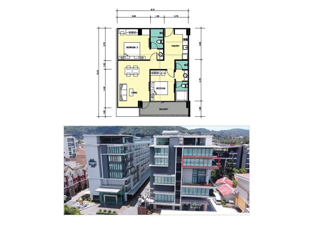 Квартира на острове Пхукет, Таиланд, 78.5 м² - фото 2