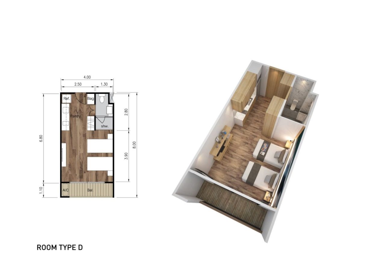 Квартира на острове Пхукет, Таиланд, 30.09 м² - фото 2