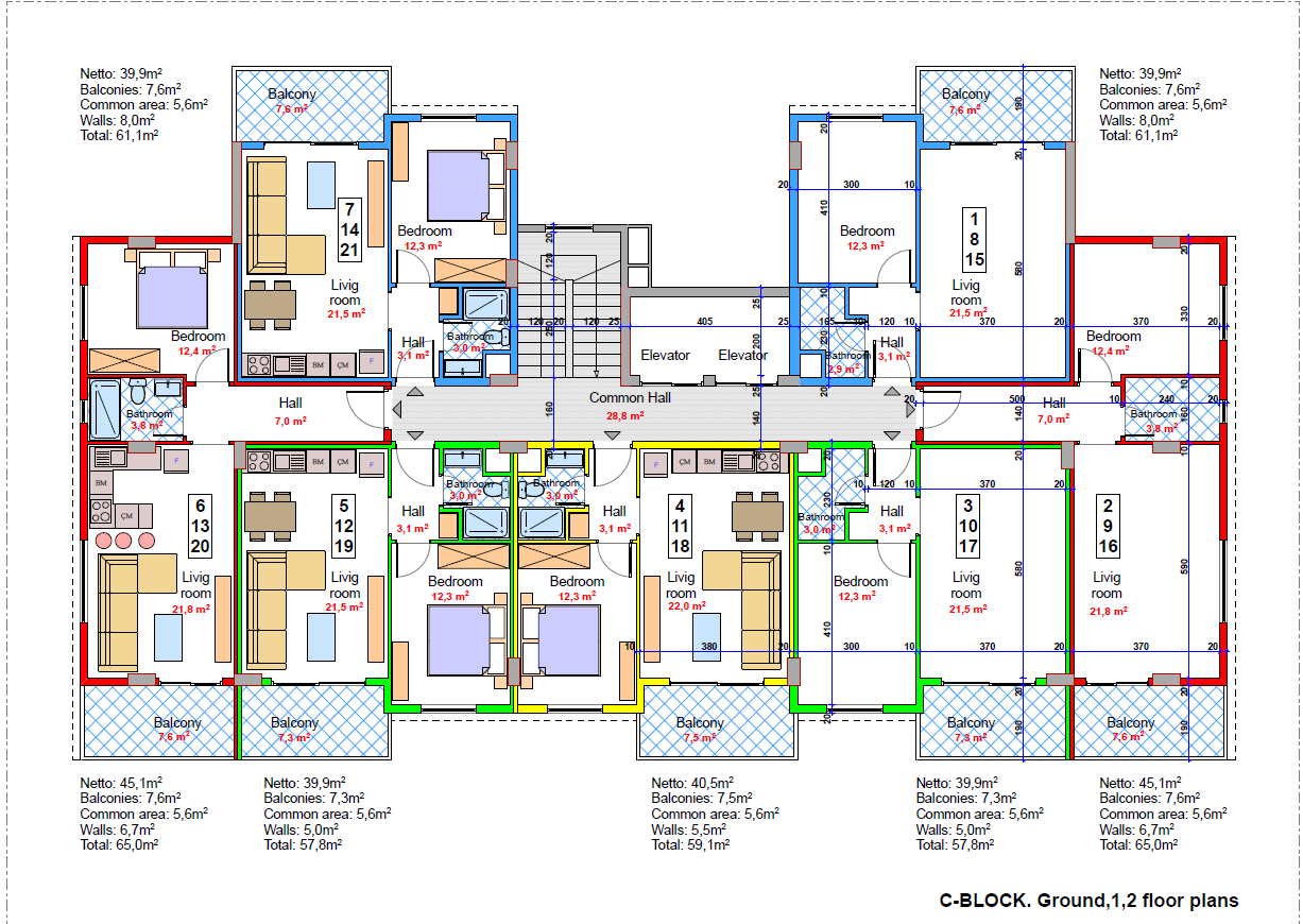 Пентхаус в Алании, Турция, 60 м² - фото 10