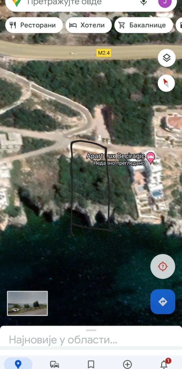 Земля в Добра Воде, Черногория, 450 м² - фото 2