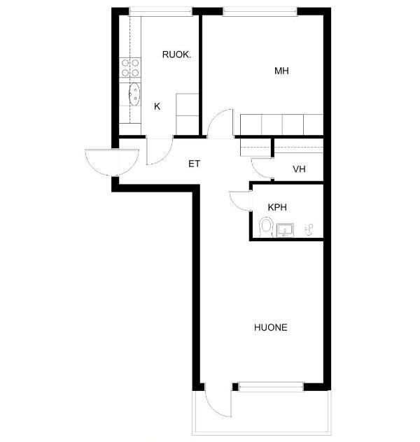 Квартира в Кеуру, Финляндия, 51 м² - фото 2