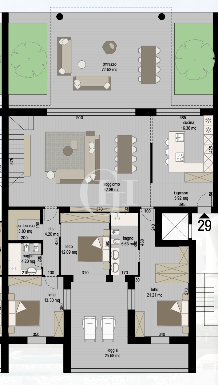 Пентхаус у озера Гарда, Италия, 305 м² - фото 11