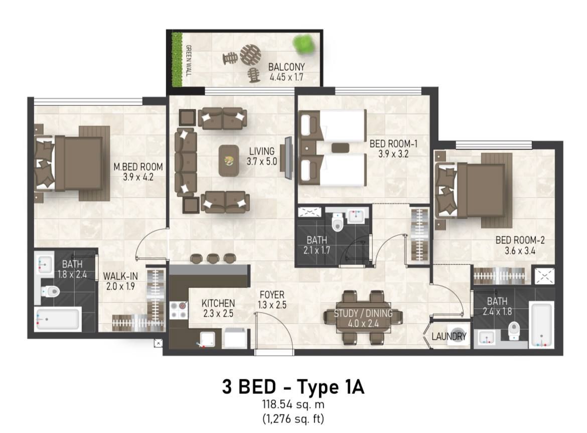Квартира в Дубае, ОАЭ, 118 м² - фото 5