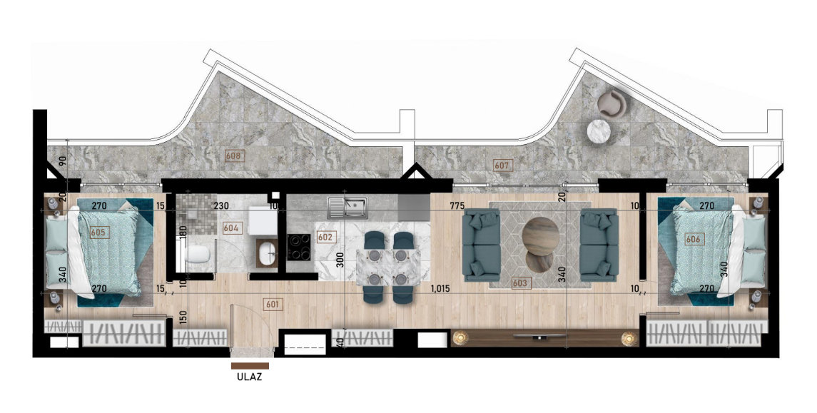 Квартира в Баре, Черногория, 67 м² - фото 2