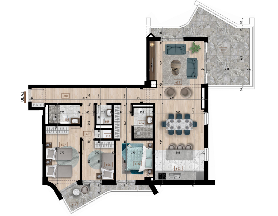 Квартира в Баре, Черногория, 120 м² - фото 6