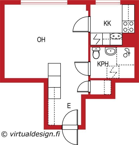 Квартира в Пори, Финляндия, 27.5 м² - фото 2