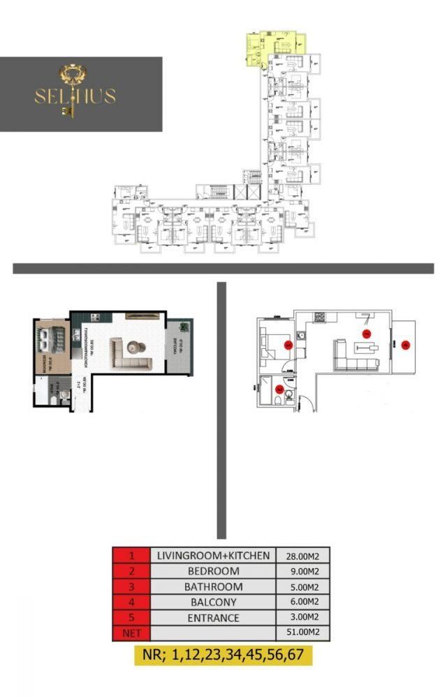 Квартира в Газипаше, Турция, 48 м² - фото 18