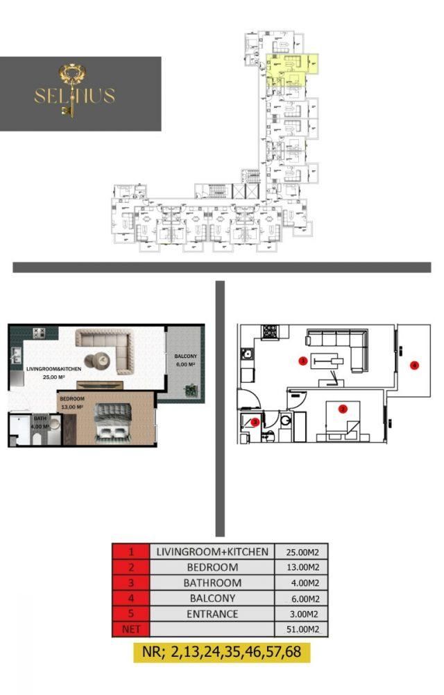 Квартира в Газипаше, Турция, 48 м² - фото 19