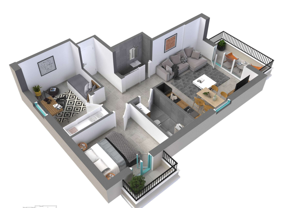 Квартира в Доброте, Черногория, 64 м² - фото 7