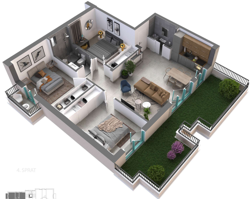 Квартира в Доброте, Черногория, 186 м² - фото 8