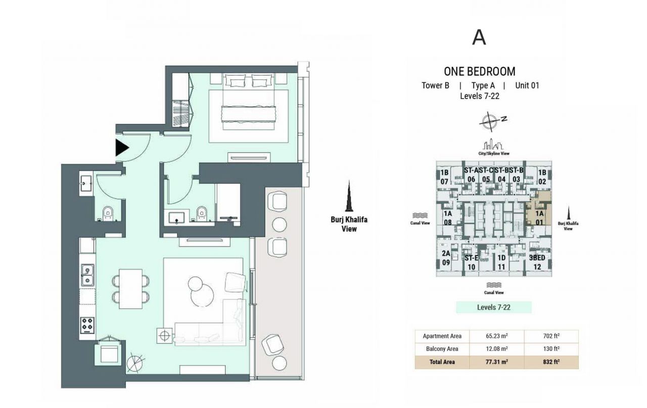 Апартаменты в Дубае, ОАЭ, 78 м² - фото 18