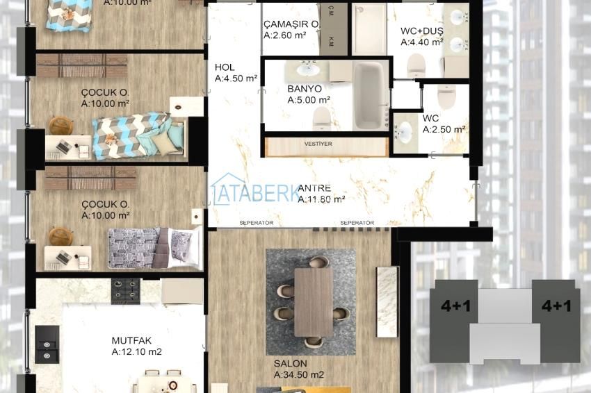 Квартира в Анталии, Турция, 83 м² - фото 15